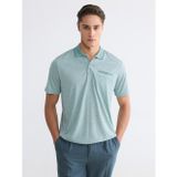 Lcwaıkıkı Classic Yeşil Polo Yaka Desenli Erkek Tişört