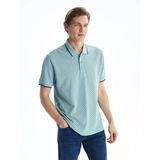 Lcwaıkıkı Classic Yeşil Polo Yaka Kısa Kollu Desenli Pike Erkek Tişört