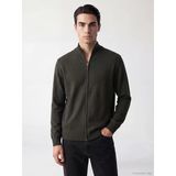 Lcwaıkıkı Classic Yeşil Regular Fit Dik Yaka Erkek Triko Hırka