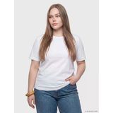 Lcwaıkıkı Curve Beyaz Büyük Beden Bisiklet Yaka Kadın Tişört