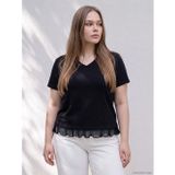 Lcwaıkıkı Curve Siyah Büyük Beden Dantel Detaylı Bluz