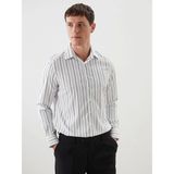 Lcwaıkıkı Formal Lacivert Slim Fit Uzun Kollu Çizgili Erkek Gömlek