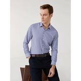 Lcwaıkıkı Formal Lacivert Slim Fit Uzun Kollu Çizgili Poplin Erkek Gömlek