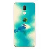 Le Balvo Huawei Mate 10 Lite Uyumlu Adada Palmiye Baskılı Silikon Kılıf