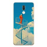 Le Balvo Huawei Mate 10 Lite Uyumlu Astronot Gökyüzü Baskılı Silikon Kılıf