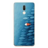 Le Balvo Huawei Mate 10 Lite Uyumlu Balıklar Yüzüyor Baskılı Silikon Kılıf