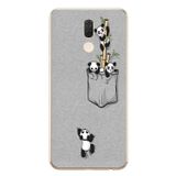 Le Balvo Huawei Mate 10 Lite Uyumlu Cepli Panda Baskılı Silikon Kılıf