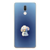 Le Balvo Huawei Mate 10 Lite Uyumlu Çiçekli Tavşan Baskılı Silikon Kılıf