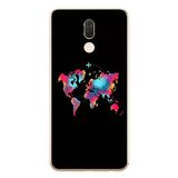 Le Balvo Huawei Mate 10 Lite Uyumlu Dünya Renkli Haritası Baskılı Silikon Kılıf