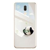 Le Balvo Huawei Mate 10 Lite Uyumlu Gözlüklü Panda Baskılı Silikon Kılıf