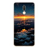 Le Balvo Huawei Mate 10 Lite Uyumlu Gün Batımı ve Ay Baskılı Silikon Kılıf