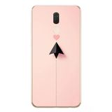 Le Balvo Huawei Mate 10 Lite Uyumlu Kalp Siyah Uçak Baskılı Silikon Kılıf