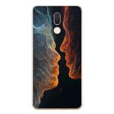 Le Balvo Huawei Mate 10 Lite Uyumlu Kavuşan Çizgiler Baskılı Silikon Kılıf