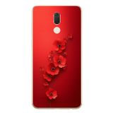 Le Balvo Huawei Mate 10 Lite Uyumlu Kırmızı Kardelenler Baskılı Silikon Kılıf