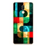 Le Balvo Huawei Mate 10 Lite Uyumlu Modern Çizgiler Baskılı Silikon Kılıf