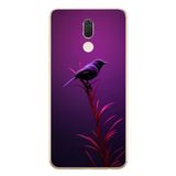 Le Balvo Huawei Mate 10 Lite Uyumlu Mor Kuş Dalda Baskılı Silikon Kılıf