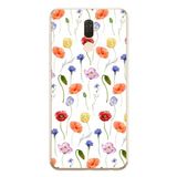 Le Balvo Huawei Mate 10 Lite Uyumlu Sade Tek Çiçekler Baskılı Silikon Kılıf