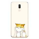 Le Balvo Huawei Mate 10 Lite Uyumlu Sarı Kedi Yanakları Baskılı Silikon Kılıf