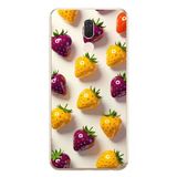 Le Balvo Huawei Mate 10 Lite Uyumlu Sarı Kırmızı Çilekler Baskılı Silikon Kılıf