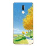 Le Balvo Huawei Mate 10 Lite Uyumlu Sarı Sonbahar Ağacı Baskılı Silikon Kılıf