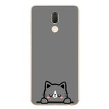 Le Balvo Huawei Mate 10 Lite Uyumlu Uyuyan Kedi Baskılı Silikon Kılıf