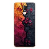 Le Balvo Huawei Mate 10 Lite Uyumlu Yaprak Geçişkenliği Baskılı Silikon Kılıf