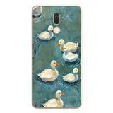 Le Balvo Huawei Mate 10 Lite Uyumlu Yüzen Ördekler Baskılı Silikon Kılıf