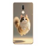 Le Balvo Huawei Mate 10 Lite Uyumlu Zıplayan Kedi Baskılı Silikon Kılıf