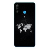 Le Balvo Huawei P30 Lite Uyumlu Dünya Haritası Uçuş Baskılı Silikon Kılıf