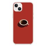Le Balvo İphone 14 Plus Uyumlu Sade Kahve Kupası Baskılı Silikon Kılıf