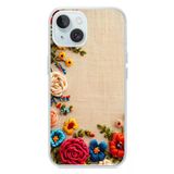 Le Balvo İphone 15 Uyumlu İşlemeli İğne Oyası Baskılı Silikon Kılıf