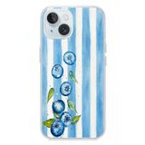 Le Balvo İphone 15 Uyumlu Yaban Mersinleri Baskılı Silikon Kılıf
