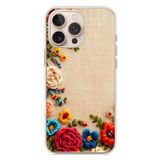 Le Balvo İphone 16 Pro Max Uyumlu İşlemeli İğne Oyası Baskılı Silikon Kılıf