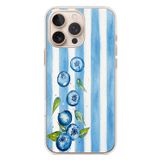 Le Balvo İphone 16 Pro Max Uyumlu Yaban Mersinleri Baskılı Silikon Kılıf