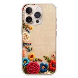 Le Balvo İphone 16 Pro Uyumlu İşlemeli İğne Oyası Baskılı Silikon Kılıf