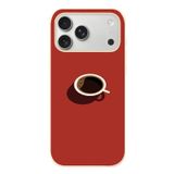 Le Balvo İphone 17 Pro Max Uyumlu Sade Kahve Kupası Baskılı Silikon Kılıf