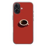 Le Balvo İphone 17 Uyumlu Sade Kahve Kupası Baskılı Silikon Kılıf