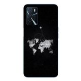 Le Balvo Oppo A16 Uyumlu Dünya Haritası Uçuş Baskılı Silikon Kılıf