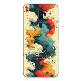 Le Balvo Oppo A5 2020 Uyumlu Ahenkli Boya İzleri Baskılı Silikon Kılıf
