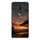 Le Balvo Oppo A5 2020 Uyumlu Ay Gecesi Baskılı Silikon Kılıf