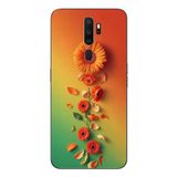 Le Balvo Oppo A5 2020 Uyumlu Ayçiçeği Bükleleri Baskılı Silikon Kılıf