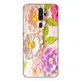 Le Balvo Oppo A5 2020 Uyumlu Beyaz Papatyalar Baskılı Silikon Kılıf