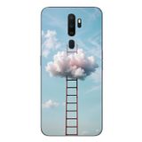 Le Balvo Oppo A5 2020 Uyumlu Buluta Çıkan Merdiven Baskılı Silikon Kılıf