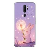 Le Balvo Oppo A5 2020 Uyumlu Büyülü Tavşan Baskılı Silikon Kılıf
