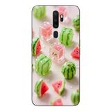 Le Balvo Oppo A5 2020 Uyumlu Buzlu Karpuz Baskılı Silikon Kılıf