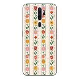 Le Balvo Oppo A5 2020 Uyumlu Çiçekler ve Yaprakları Baskılı Silikon Kılıf