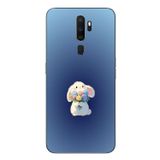 Le Balvo Oppo A5 2020 Uyumlu Çiçekli Tavşan Baskılı Silikon Kılıf