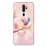 Le Balvo Oppo A5 2020 Uyumlu Dalda ki Kuş Baskılı Silikon Kılıf