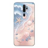 Le Balvo Oppo A5 2020 Uyumlu Deniz Yıldızı Kumsalı Baskılı Silikon Kılıf