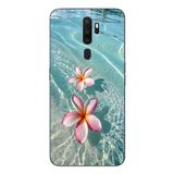 Le Balvo Oppo A5 2020 Uyumlu Denizde Çiçekler Baskılı Silikon Kılıf